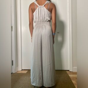 Zara basic collection 100% silk grey jumpsuit, XS